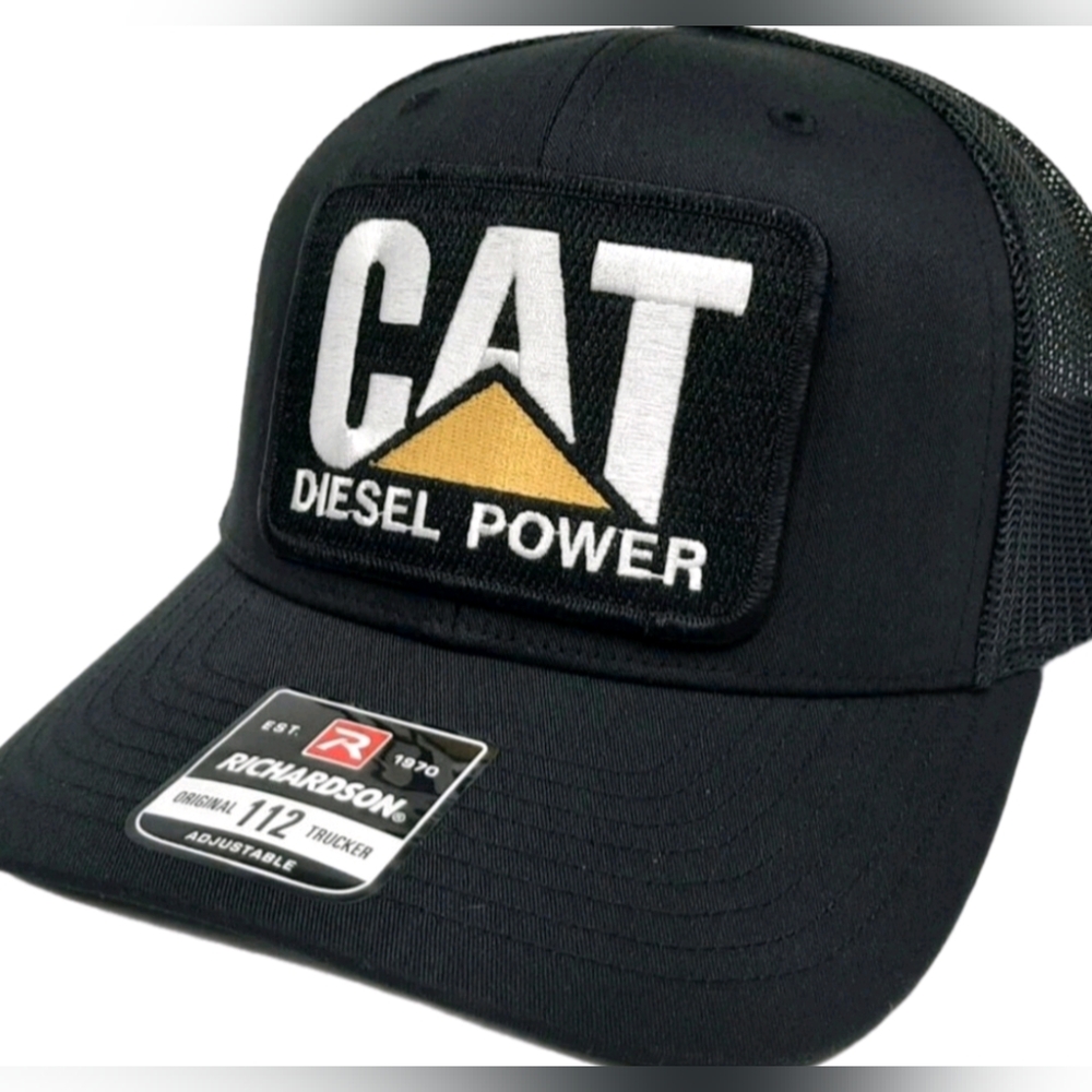 Retro Vintage Style Richardson 112 Trucker CAT Diesel Power Patch Tractor Hat - Picture 4 of 10
